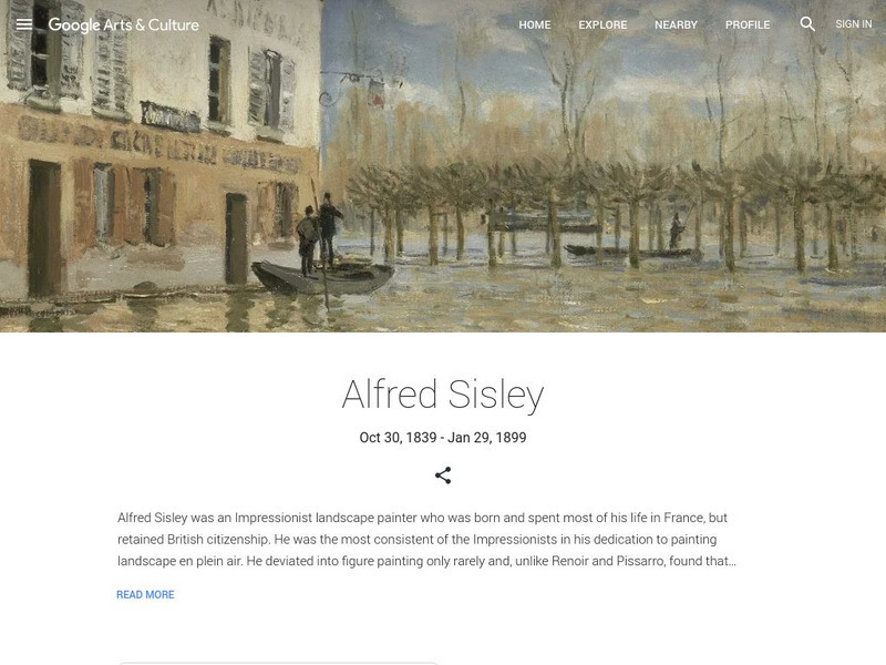 Google Cultural Institute: Alfred Sisley Handout