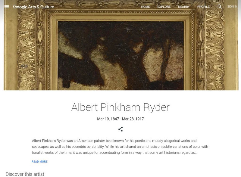 Google Cultural Institute: Albert Pinkham Ryder Handout