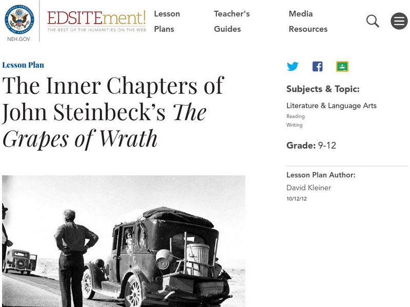 Neh: Edsit Ement: John Steinbeck's "The Grapes of Wrath": The Inner Chapters Lesson Plan Neh: Edsit Ement: John Steinbeck's "The Grapes of Wrath": The Inner Chapters Lesson Plan
