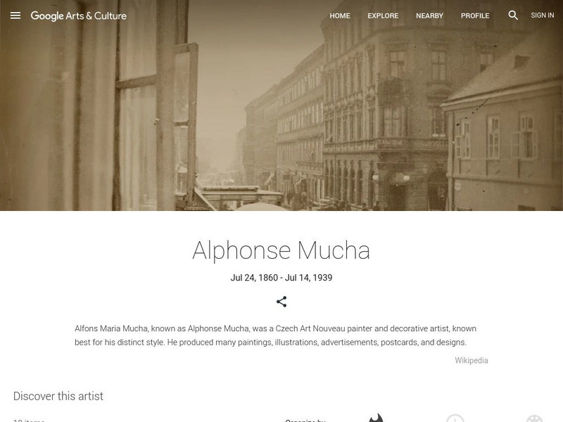 Google Cultural Institute: Alphonse Mucha Handout Google Cultural Institute: Alphonse Mucha Handout