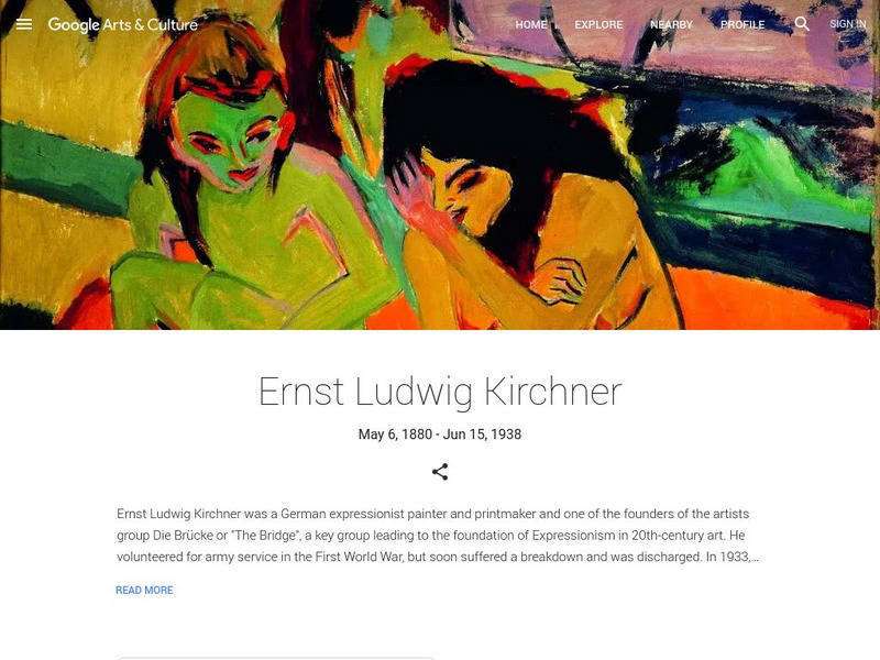Google Cultural Institute: Ernst Ludwig Kirchner Handout Google Cultural Institute: Ernst Ludwig Kirchner Handout