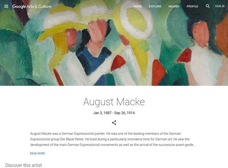 Google Cultural Institute: August Macke Handout