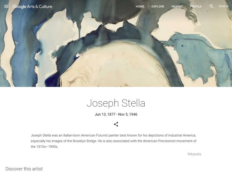 Google Cultural Institute: Joseph Stella Handout