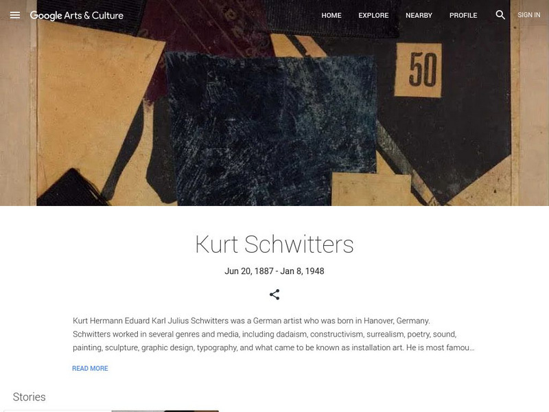 Google Cultural Institute: Kurt Schwitters Handout Google Cultural Institute: Kurt Schwitters Handout