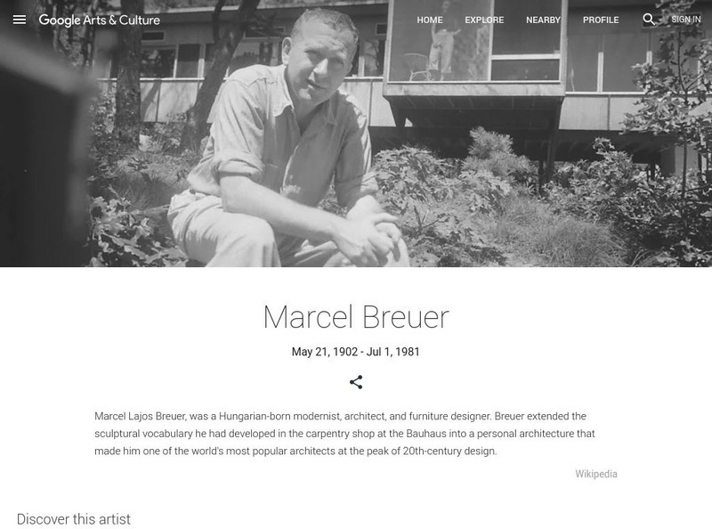 Google Cultural Institute: Marcel Breuer Handout Google Cultural Institute: Marcel Breuer Handout