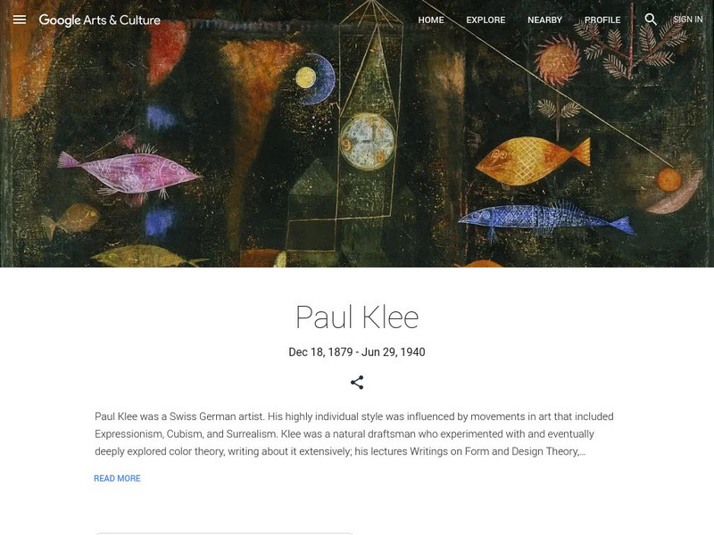 Google Cultural Institute: Paul Klee Handout