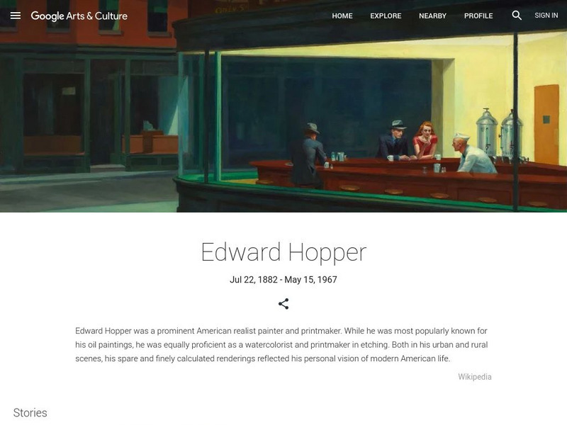 Google Cultural Institute: Edward Hopper Handout