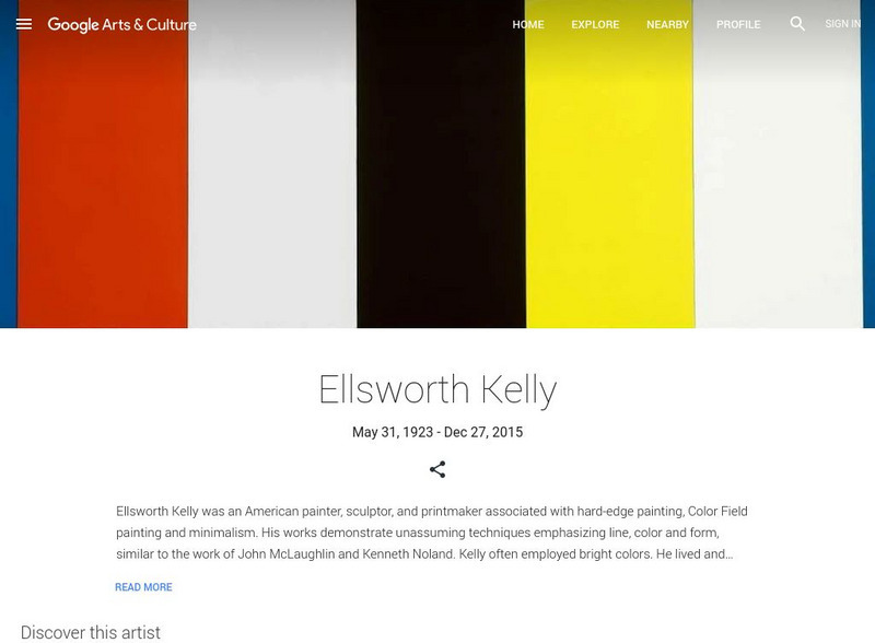 Google Cultural Institute: Ellsworth Kelly Handout