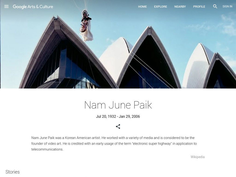 Google Cultural Institute: Nam June Paik Handout Google Cultural Institute: Nam June Paik Handout