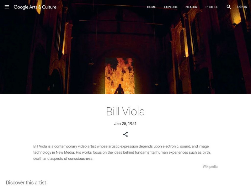 Google Cultural Institute: Bill Viola Handout