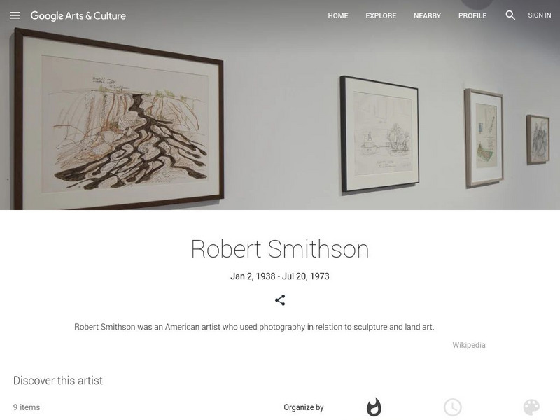 Google Cultural Institute: Robert Smithson Handout Google Cultural Institute: Robert Smithson Handout