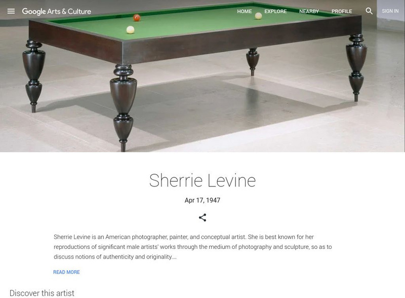 Google Cultural Institute: Sherrie Levine Handout