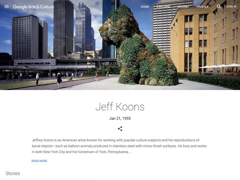 Google Cultural Institute: Jeff Koons Handout