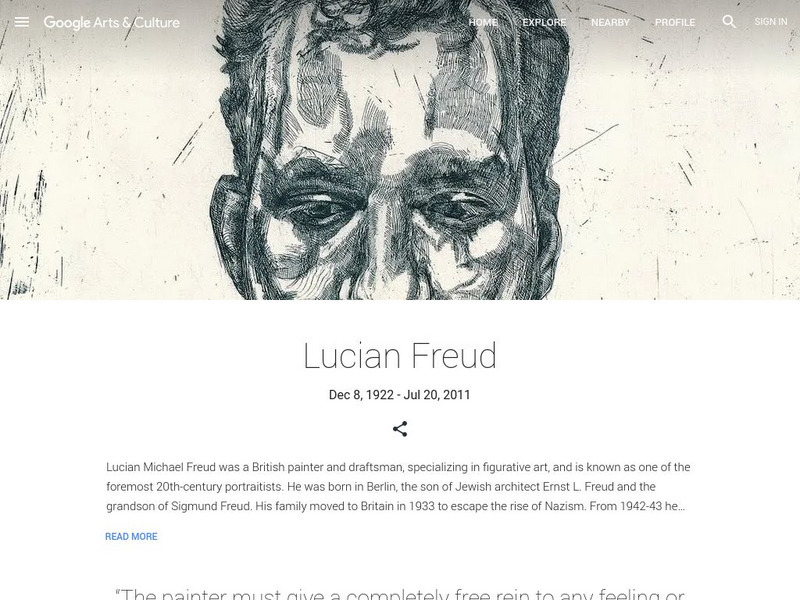 Google Cultural Institute: Lucian Freud Handout