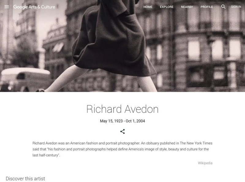 Google Cultural Institute: Richard Avedon Handout