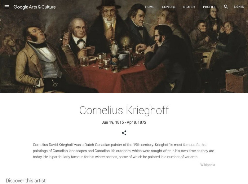 Google Cultural Institute: Cornelius Krieghoff Handout