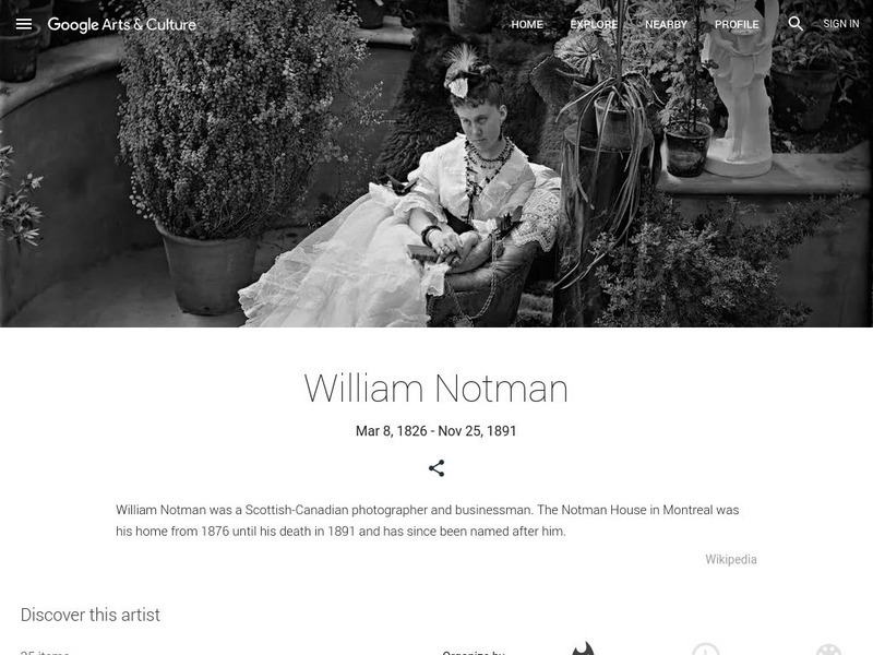 Google Cultural Institute: William Notman Handout