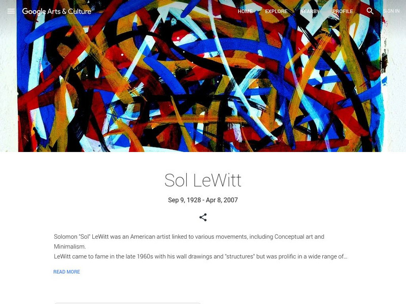 Google Cultural Institute: Sol Le Witt Handout Google Cultural Institute: Sol Le Witt Handout