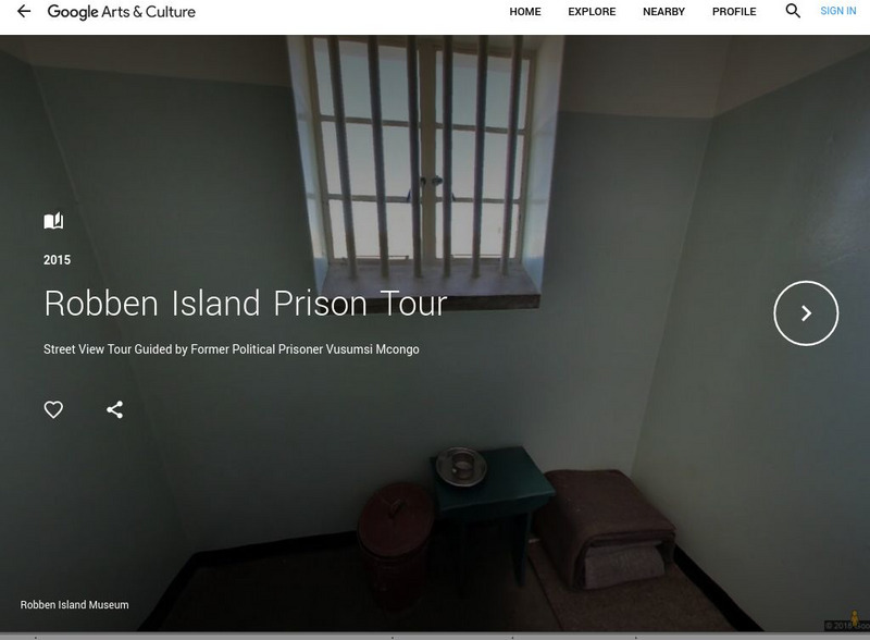 Google Cultural Institute: Robben Island Prison Tour PPT