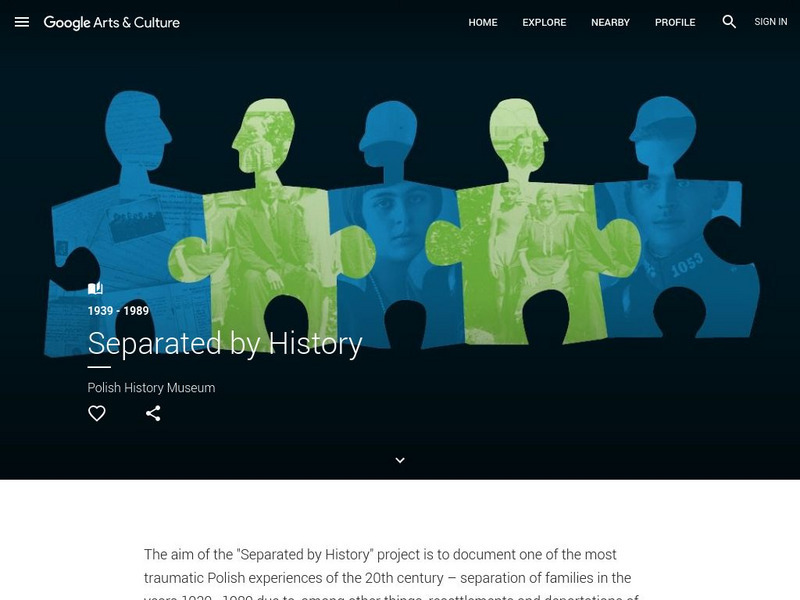 Google Cultural Institute: Separated by History PPT Google Cultural Institute: Separated by History PPT