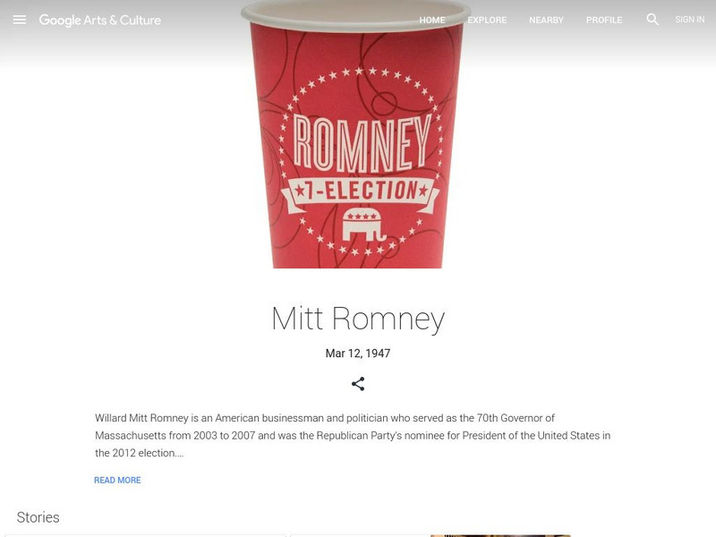 Google Cultural Institute: Mitt Romney Handout