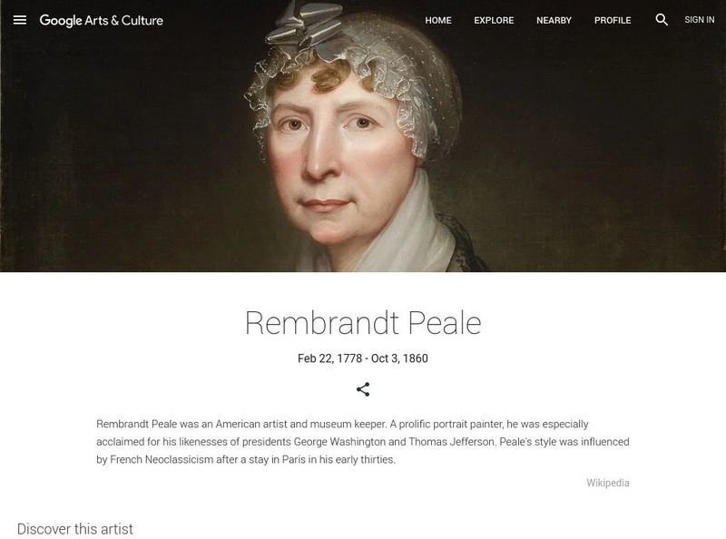 Google Cultural Institute: Rembrandt Peale Handout