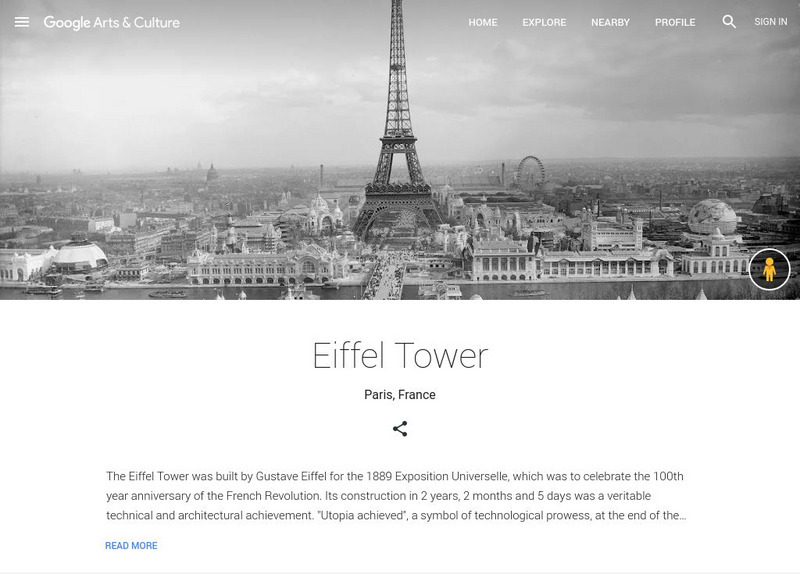 Google Cultural Institute: Eiffel Tower Graphic