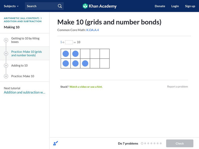 Khan Academy: Make 10 Unknown Type Khan Academy: Make 10 Unknown Type