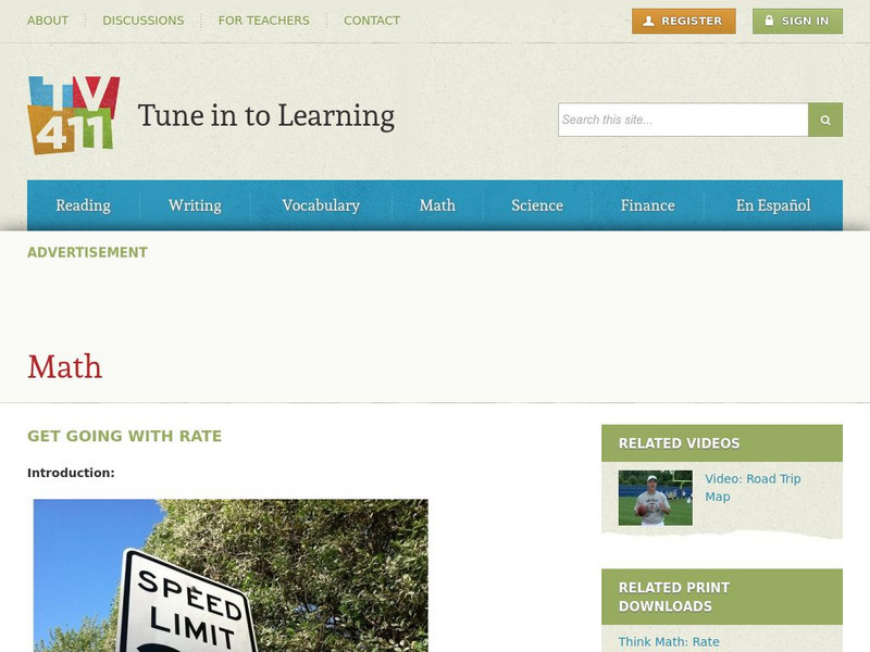 Tune in to Learning: Get Going With Rate Unit Plan Tune in to Learning: Get Going With Rate Unit Plan