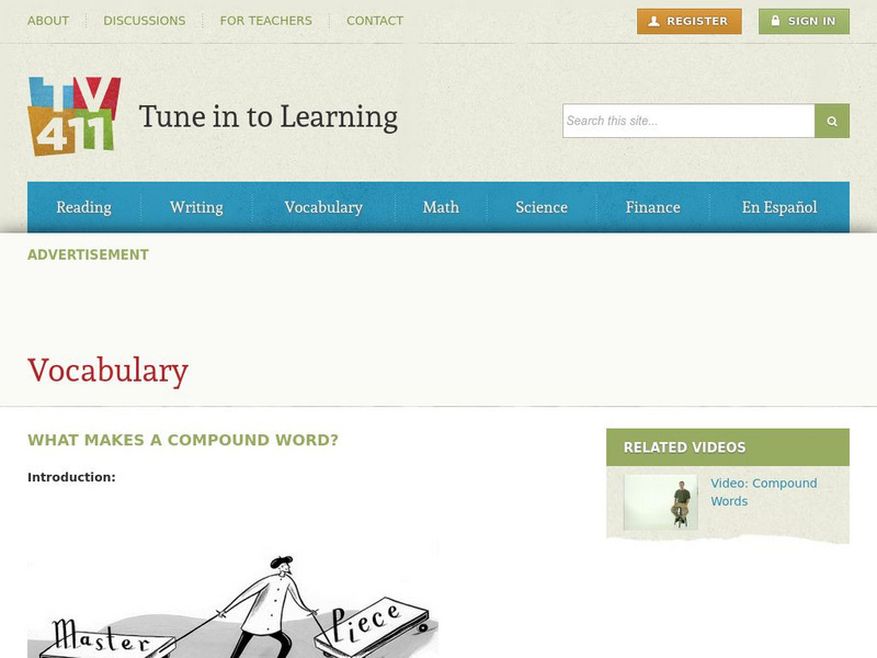 Tune in to Learning: What Makes a Compound Word? Unit Plan Tune in to Learning: What Makes a Compound Word? Unit Plan