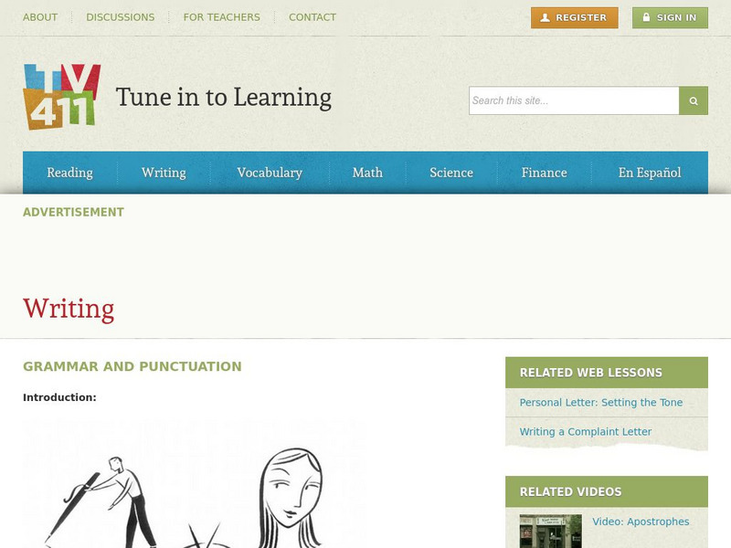 Tune in to Learning: Grammar and Punctuation Website Tune in to Learning: Grammar and Punctuation Website