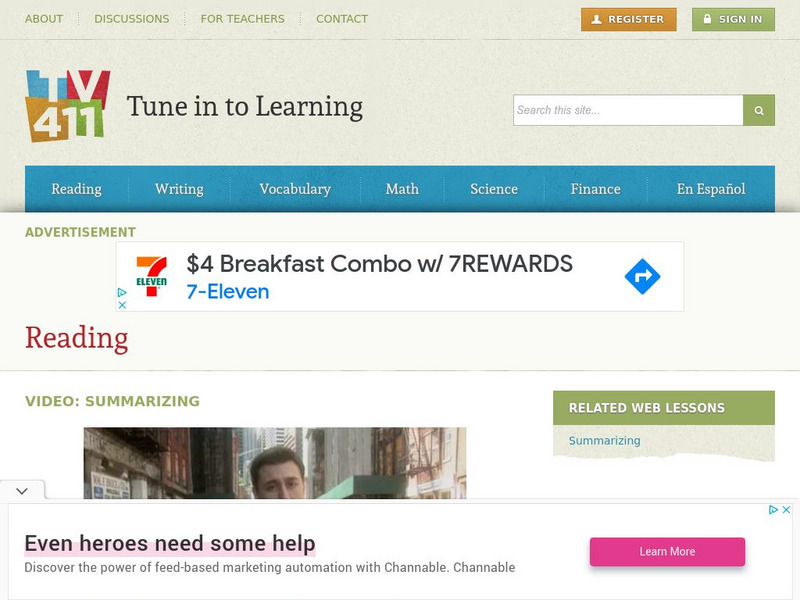 Tv411: Tune in to Learning: Summarizing Instructional Video Tv411: Tune in to Learning: Summarizing Instructional Video