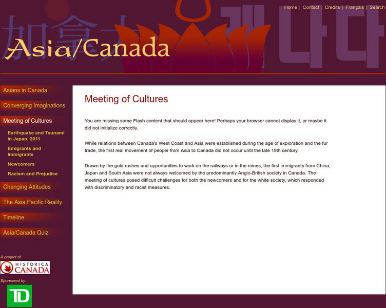 Asia/canada: Meeting of Cultures Website Asia/canada: Meeting of Cultures Website