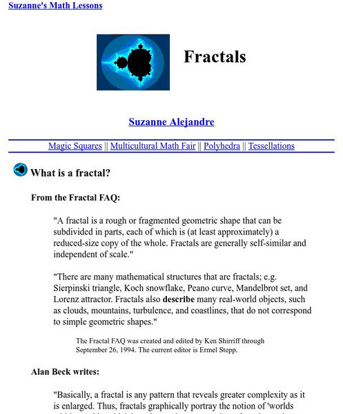 The Math Forum: Fractals Activity The Math Forum: Fractals Activity