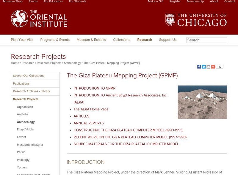 University of Chicago: The Giza Plateau Mapping Project Handout