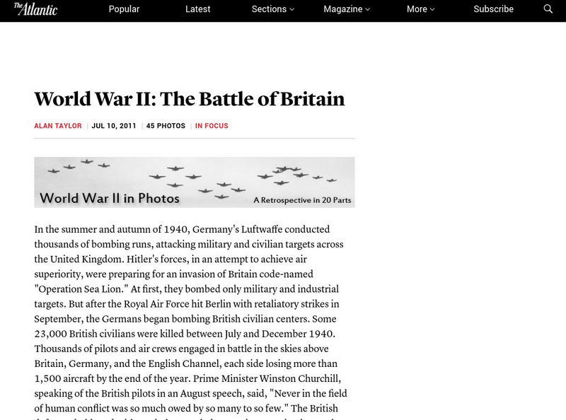 In Focus: World War Ii: Battle of Britain Graphic In Focus: World War Ii: Battle of Britain Graphic