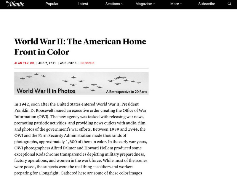In Focus: World War Ii: The American Home Front in Color Graphic In Focus: World War Ii: The American Home Front in Color Graphic