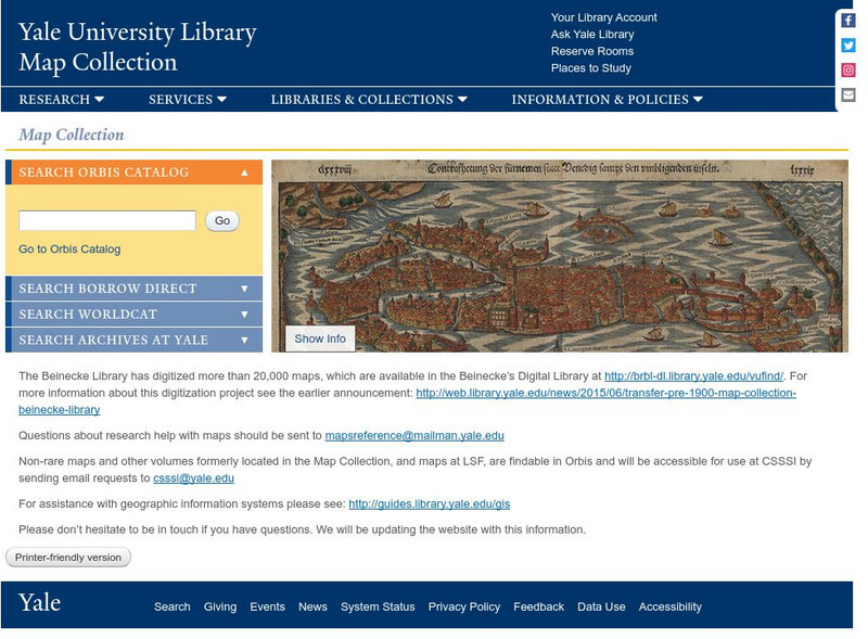 The Yale Map Collection: Online Maps Graphic The Yale Map Collection: Online Maps Graphic