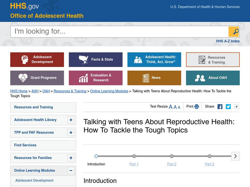 U.s. Department of Health and Human Services: Teens Reporductive. E Learning Mod Unit Plan U.s. Department of Health and Human Services: Teens Reporductive. E Learning Mod Unit Plan