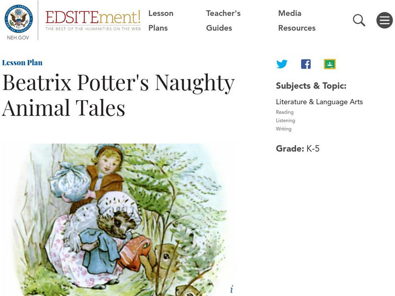 Neh: Edsit Ement: Beatrix Potter's Naughty Animal Tales Lesson Plan