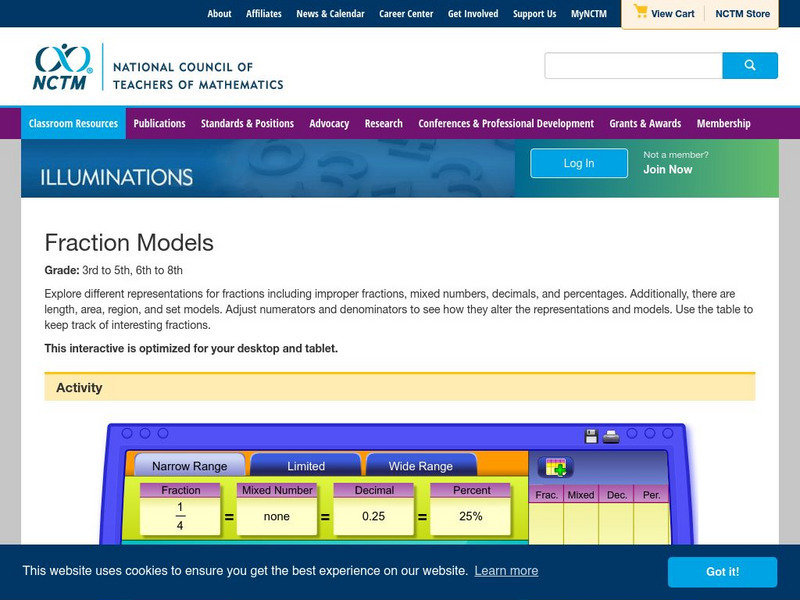 Nctm: Illuminations: Fraction Models Interactive Nctm: Illuminations: Fraction Models Interactive