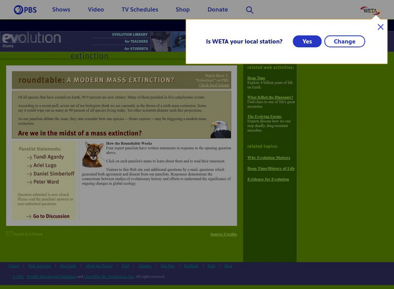 Pbs: A Modern Mass Extinction Website Pbs: A Modern Mass Extinction Website