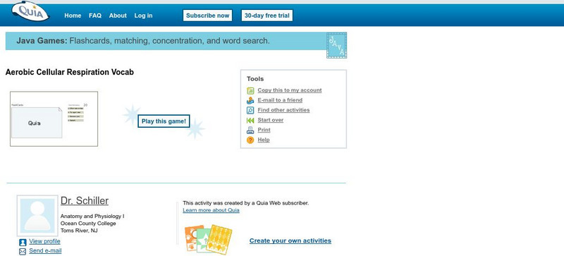 Quia: Aerobic Cellular Respiration Vocab Interactive Quia: Aerobic Cellular Respiration Vocab Interactive