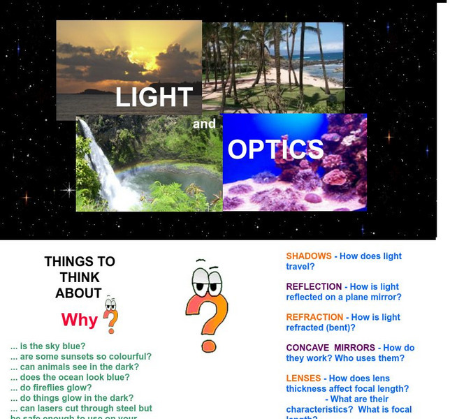 Light and Optics Unit Plan Light and Optics Unit Plan