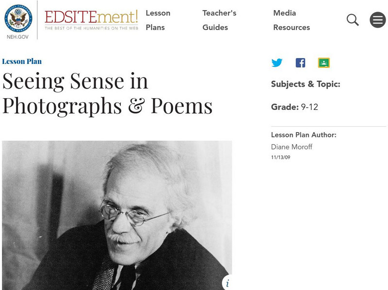 Neh: Edsit Ement: Seeing Sense in Photographs & Poems Lesson Plan Neh: Edsit Ement: Seeing Sense in Photographs & Poems Lesson Plan