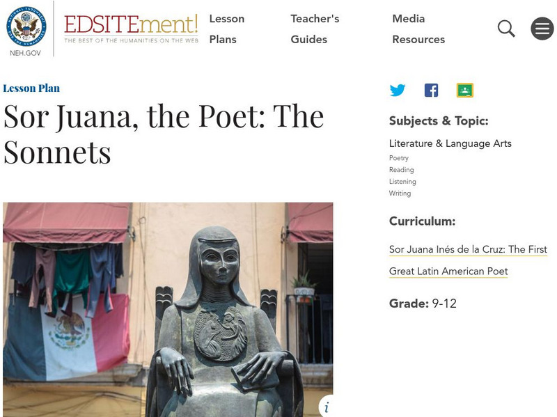 Neh: Edsit Ement: Sor Juana, the Poet: The Sonnets Lesson Plan