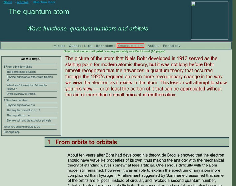 Chem1 Virtual Textbook: Physical Significance of the Wave Function eBook Chem1 Virtual Textbook: Physical Significance of the Wave Function eBook