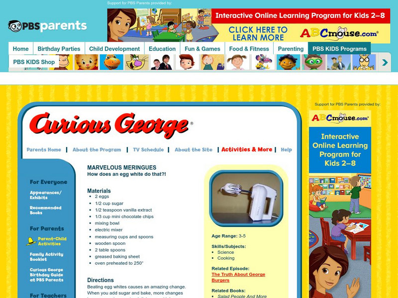 Pbs: Eggs Plore Science by Making Meringues Activity