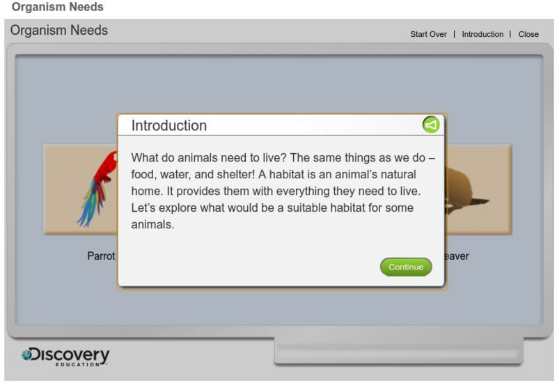 Discovery Education: Homework Helper: Organism Needs (Habitats) Interactive Discovery Education: Homework Helper: Organism Needs (Habitats) Interactive