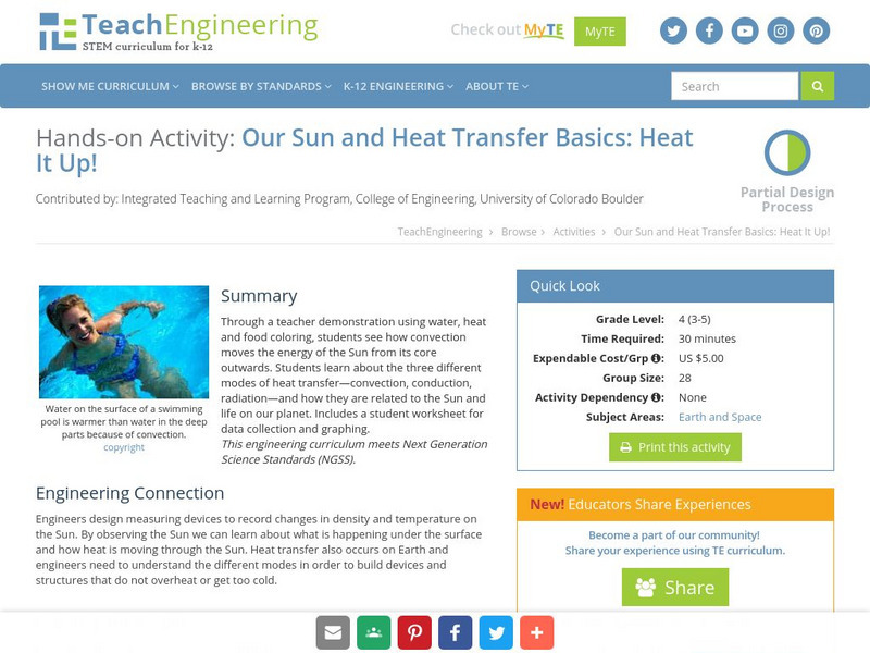 Teach Engineering: Heat It Up! Activity Teach Engineering: Heat It Up! Activity